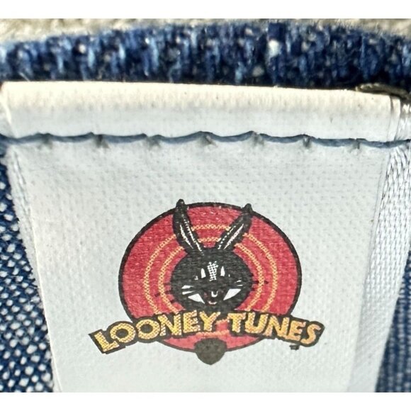 Vintage Tweety Looney Tunes Baseball Cap Youth  One Size Blue Denim Embroidered - Picture 3 of 16